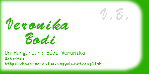 veronika bodi business card